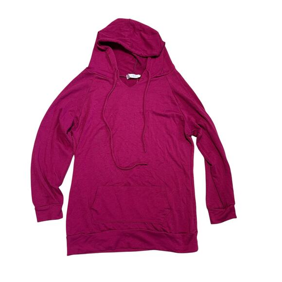 Floria Collective Fuchsia Pink Hoodie Sweatshirt Long Sleeve Made in the USA XL - Picture 1 of 5